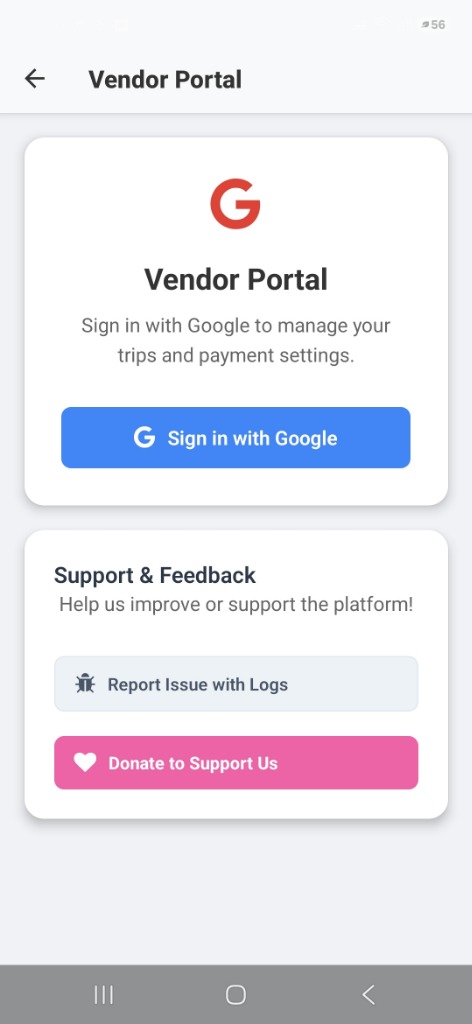Vendor Portal Login
