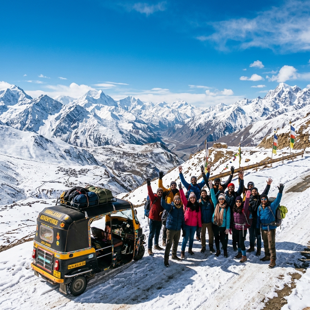 Group in mountains